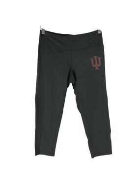 Indiana Hoosiers Womens Leggings Cropped Mesh Panel Black Size S Camp David
